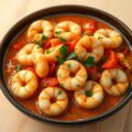 Scampi’s in pittige tomatenroomsaus