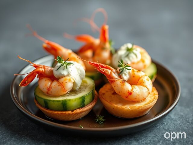 Scampi’s met geitenkaas ( zie opm )