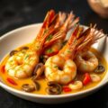 Scampi’s met kerrie en paprika’s