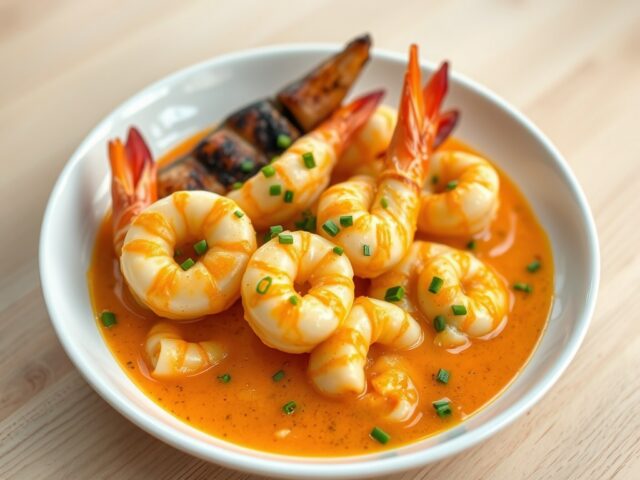 Scampi’s met saffraan