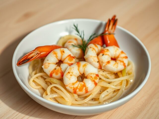 Scampi’s met vanille
