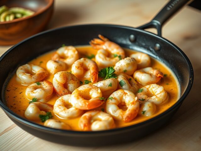 Scampi in roomsaus