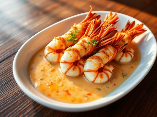 Scampi met Duivelssausje