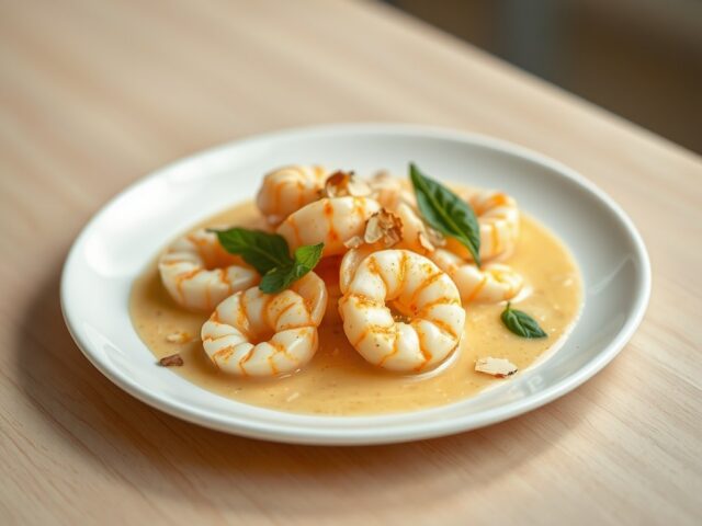 scampi met kokos