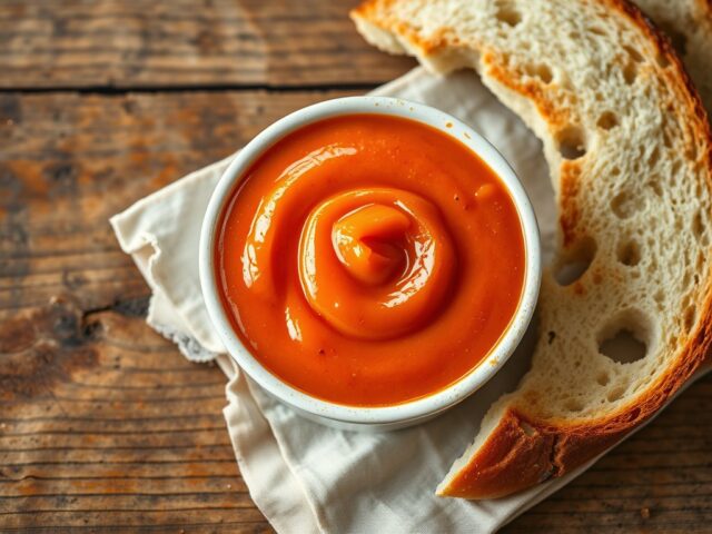 Scherpe pepersaus ( Rouille)