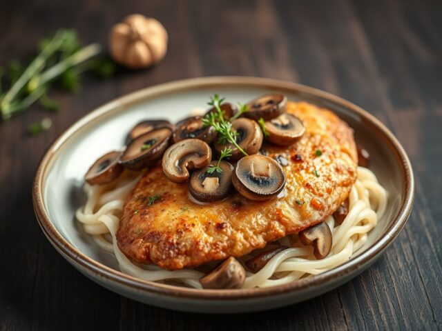 Schnitzel met champignons