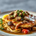 Schnitzel met champignonsaus