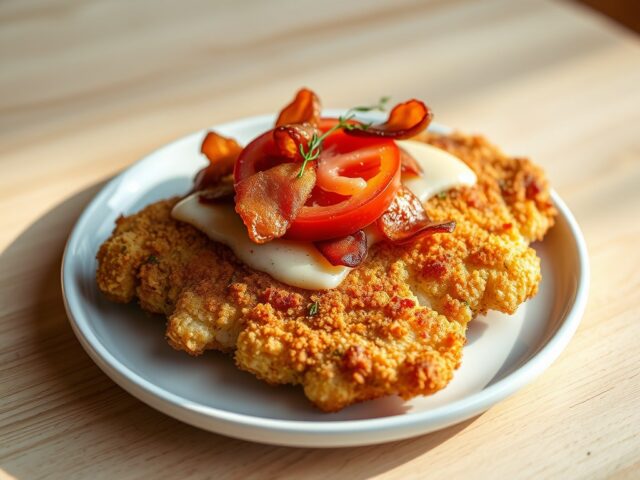 Schnitzel met kaas en tomaat