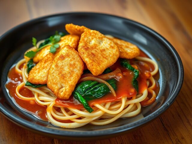 Schnitzeltjes met sambalbadjaksaus