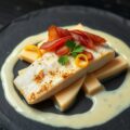 Scholfilet met schorseneren en ganda ham