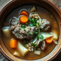 Scotch broth with barly