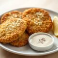 Selderij gepaneerd in Parmezaanse kaas