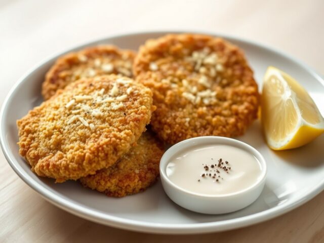 Selderij gepaneerd in Parmezaanse kaas