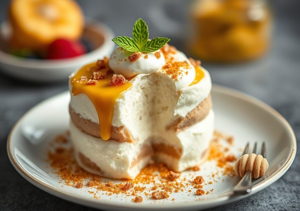 Semifreddo con rum, AI-gegenereerde illustratie