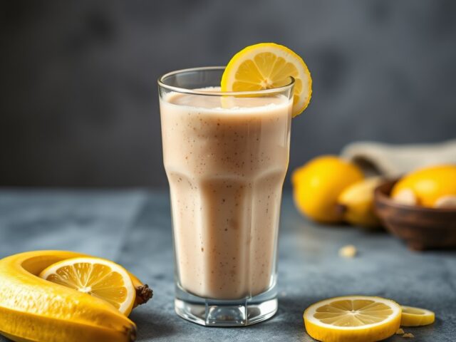 Shake met banaan en citroen