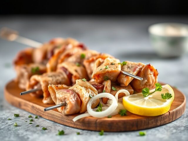 Shish-kebab — AI-gegenereerde illustratie