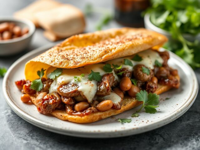 Shoarma met kaas ovenschotel — AI-gegenereerde illustratie