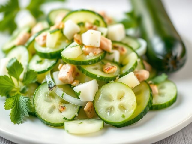 Simpele komkommersalade