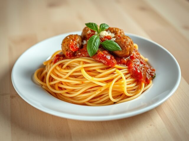 Simpele spaghetti met ballen