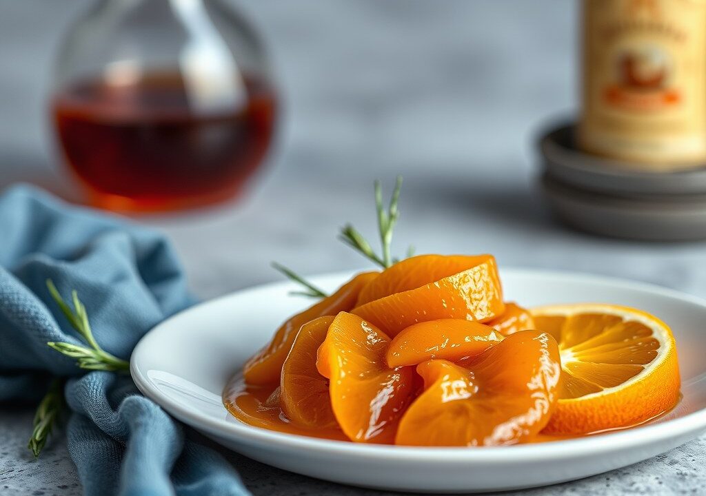Sinaasappel-cognac marinade voor eend of gans, AI-gegenereerde illustratie