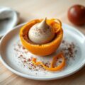 Sinaasappel gevuld met koffiebavarois ( zie opm )