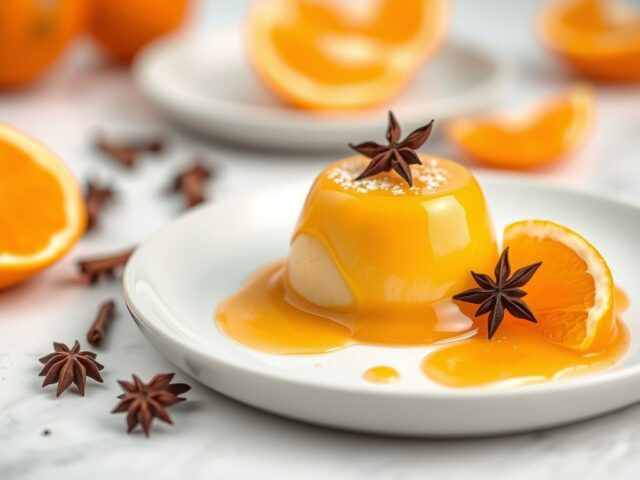 Sinaasappel-kruidnagel bavarois met (zie opm)