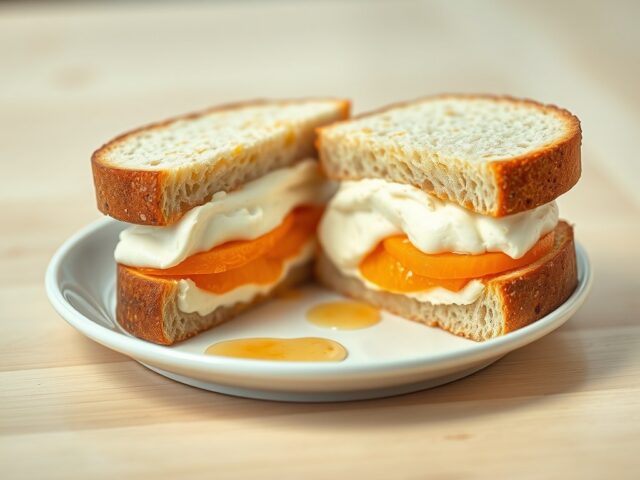 Sinaasappel-mascarpone sandwich