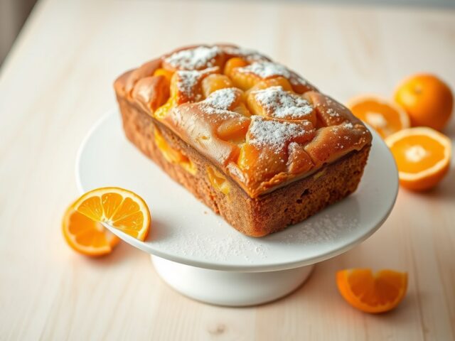 Sinaasappelcake met abrikozen