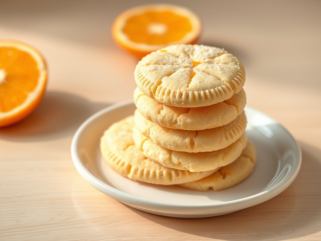 Sinaasappelkoekjes, AI-gegenereerde illustratie