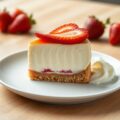 Sinaasappelkwarktaart met aardbeien