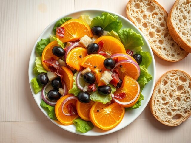 Sinaasappelsalade met olijven