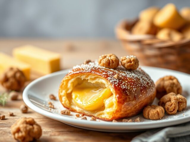 Sint-Jacobsschelpen met truffel — AI-gegenereerde illustratie