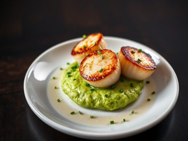 Sint-jakobsnoten met broccolimousse