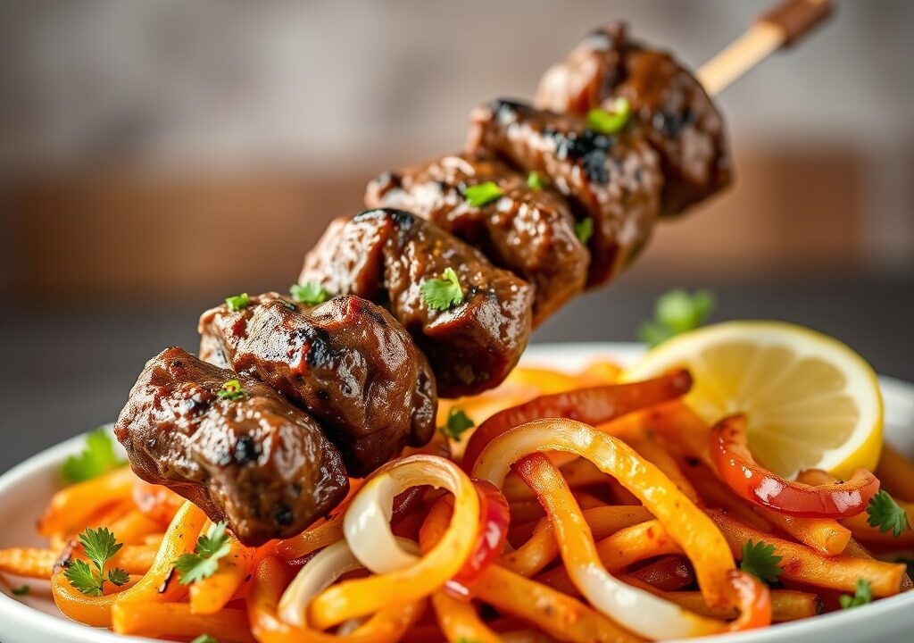 Sis Kebab (spies van rundvlees), AI-gegenereerde illustratie