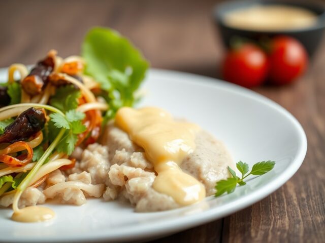 Slaatje met kwartelei en truffelmayonaise