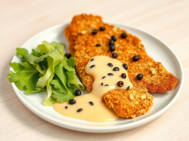 Sliptong met eiersaus