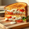 Smakelijke tosti’s met tonijn, tomaat en tartaarsaus