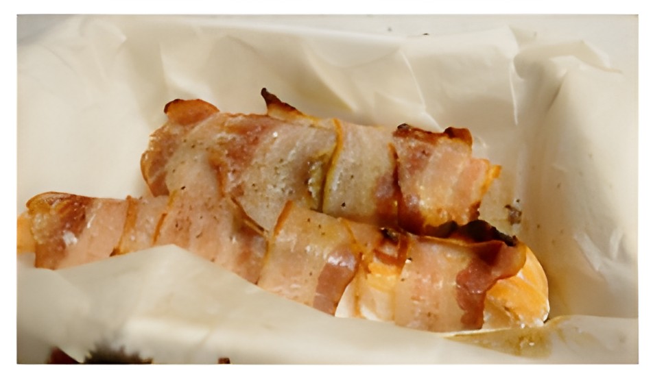 Smeuïge Zalm met Knapperige Bacon uit de oven.