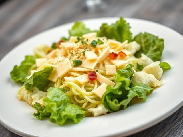 Snelle Caesar Salad — AI-gegenereerde illustratie