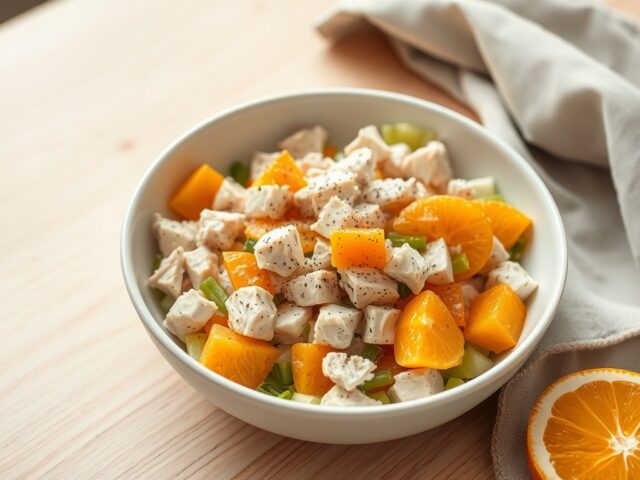Snelle kip salade