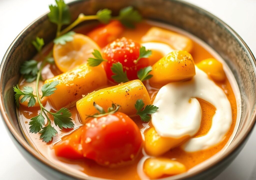 Snelle kippencurry — AI-gegenereerde illustratie