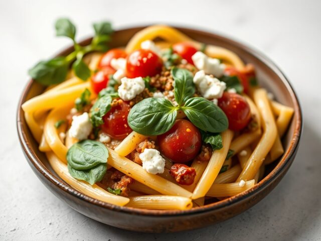 Snelle Pastasalade met Brie en Rucola