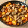 Snelle Stroganoff-schotel met aardappel