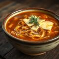 Soep van uientrio met cantal