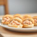 Soezen gevuld met zalm en monchou
