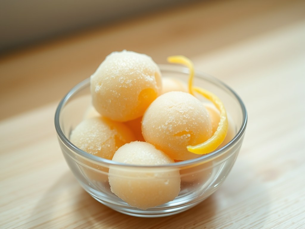 Sorbet met fristi, AI-gegenereerde illustratie