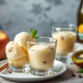 Sorbet van Hoegaarden, appel en kiwi