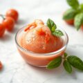 Sorbet van tomaat met garnaaltjes
