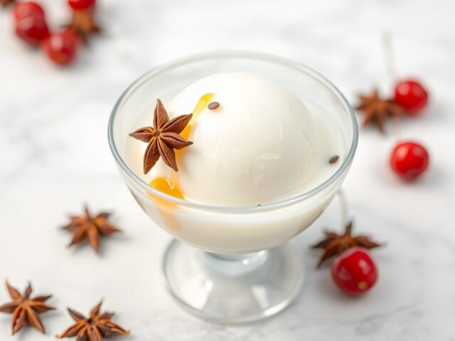 Sorbet van yoghurt en pernod