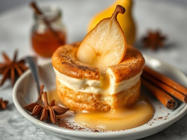 soufflé met peer en specerijen